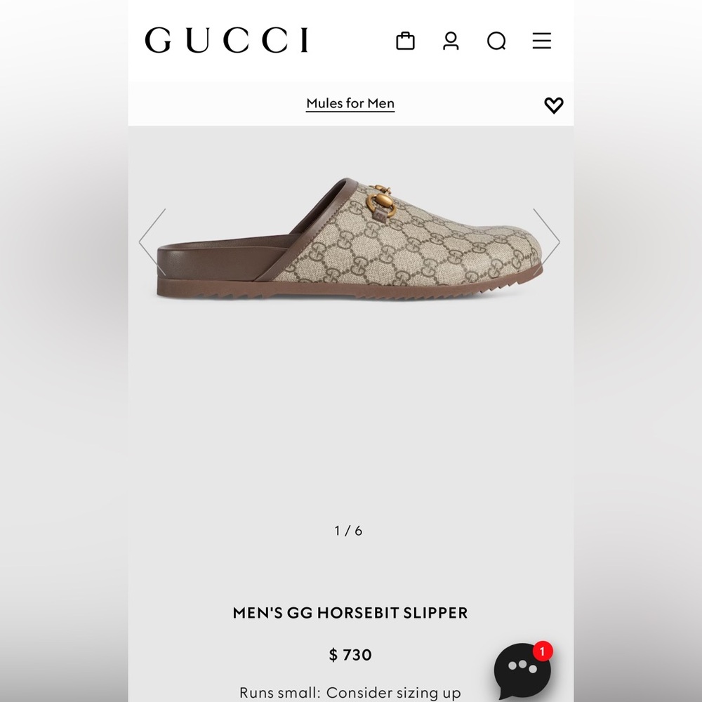 GUCCI MEN'S GG HORSEBIT SLIPPER - Picture 12 of 13